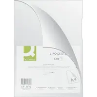 Q-CONNECT A4 L-type document sleeves, 80 micron, 100 pcs