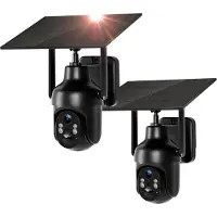 Mira Camerabewaking Draadloos - Camera - Beveiligingscamera Draadloos Buiten - Zwart - 29cm x 18cm x 14cm