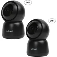 IeGeek Beveiligingscamera binnen - 5MP Ultra HD - Huisdiercamera met app - Beveiligingscamera's - Wifi Camera APP - Volgt beweging en geluidsdetectie - Bewakingscamera - 2.4/5 GHz - 2 Stuks - Zwart