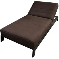 Fonteyn Ligbed Bite Ebene - Dubbel Ligbed en Loungebed voor 2 Personen - Verstelbare Rugleuning - 90x100 cm - Aluminium - Geschikt voor Tuin, Terras en Balkon - Zwart
