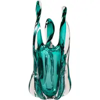 J-Line vaas Serena - glas - turkoois - small