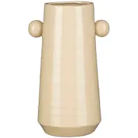 Mica Decorations Melle Vaas - Beige - Trendy met Speelse Strepen