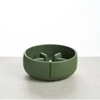 PINO Sandstone Hondenvoerbak Slowfeeder (anti-schrok) - Groen (Crocodile Green) - Medium ⌀17,5cm - 1000ml