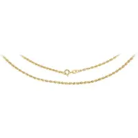 Cavill - 9 Karaats Geelgouden Halsketting met Filigrane Gedraaide Schakels - 50 cm Lange Lichte Ketting - Elegante Ketting Dames met Karabijnsluiting