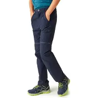 Regatta - Kid's Junior Highton Stretch Zip Off Trousers - Afritsbroek 5-6 Years, blauw