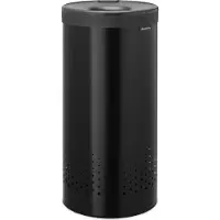 Brabantia Wasmand - met Deksel - 35 l - Matt Black / Dark Grey