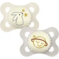 Mam - Original Night Silk Pacifiers - Neutral - 0-6m