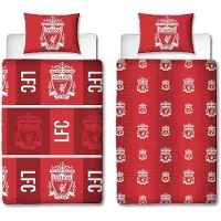 Liverpool F.C. dekbedovertrek - Eenpersoons - Geschikt voor dekbed 140 x 200 cm. - LFC You'll Never Walk Alone
