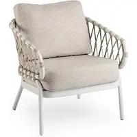 Tierra Outdoor Lage Eettafelstoel Natal Crème