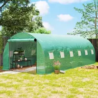 MODFU - Foliekas - Verdikte Kunststof Afdekking - Oprolbare Deuren En Gaasramen - Groen