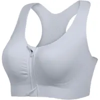 Karma Sportbeha voor vrouwen met voorsluiting - Racerback ontwerp voor medium ondersteuning - Grijs XXL