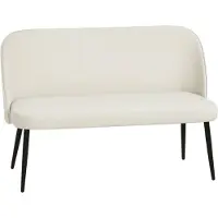 HOMCOM Loveseat-Polyester, Metaal-127L x 63B x 84,5H cm-Beige