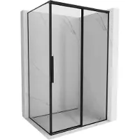 Mexen Rox schuifdeur douchecabine rechts 130 x 100 , zwart frame, zwart - 8C2-130-100-70-70-P