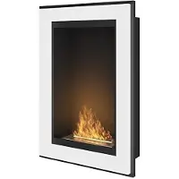 SOLOLED Frame 550 SimpleFire inbouw bioethanolkachel in wit met glas