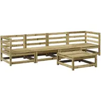 vidaXL 5-delige Loungeset geïmpregneerd grenenhout
