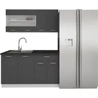VCM 4-delige keuken | Afmetingen H. 145 x B. 140 x. T. 46 cm | Werkbladen optioneel beschikbaar in verschillende kleuren en maten | Complete keuken - Esilo