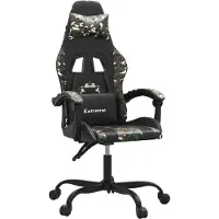 Syfax Gamestoel kunstleer zwart en camouflage