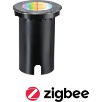 Paulmann grondspot inbouwlamp Vloer, rond, RGBW, ZigBee Floor, dimbaar, alu / grijs / zink, Aluminium