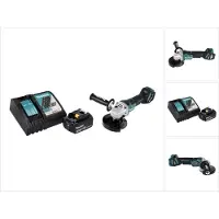 Makita DGA 517 RM1 accu haakse slijper 18 V 125 mm borstelloos + 1x accu 4.0 Ah + lader