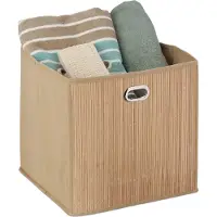 Relaxdays 3x opbergmand bamboe - opbergbox opvouwbaar - badkamermand - speelgoedmand
