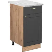 Vicco Fame-Line Keukenonderkast – 40 cm, WB Marmer Antraciet-goud