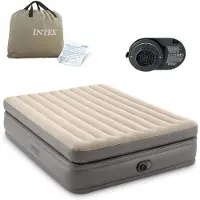 Intex 64164ND QUEEN COMFORT ELEVATED AIRBED Luchtbed (l x b x h) 203 x 152 x 51 cm Beige, Bruin