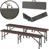 En.casa Tuinbank Lillestrøm opvouwbaar 180x25x43 cm houtlook donkerbruin []