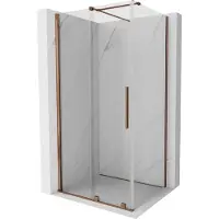 Mexen Velar schuifdouchecabine 120 x 100 , transparant, roze goud - 871-120-100-01-60