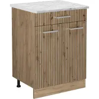 Vicco Keukenonderkast R-Line Artisanaal eiken 60 cm WB Marmer, Model 49118