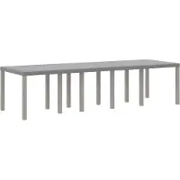 Syfax Tuinstafel Lichtgrijs 300 x 100 x 73 cm poly rattan