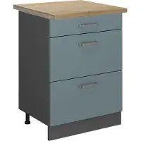 Vicco R-Line Keukenonderkast – 60 cm met laden, WB Eik Blauw-grijs