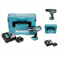 Makita DHP 482 RG1J Accu klopboormachine 18 V 62 Nm + 1x accu 6.0 Ah + lader + Makpac (Oplaadbare batterij)