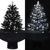 Prolenta Maison Exclusive - Kunstkerstboom met parapluvoet, zwart, 75 cm, PVC