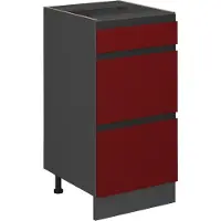 Vicco R-Line Keukenonderkast – 40 cm J-vorm, met laden, zonder werkblad Rood