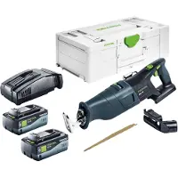 Festool RSC 18 EB-Basic accu-sabelszaag 18 V borstelloos + 2x accu 8,0 Ah + snellader + Systainer