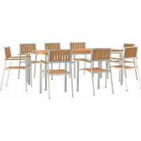 Syfax Buiten eettafelset 9 st 200 x 90 x 75 cm