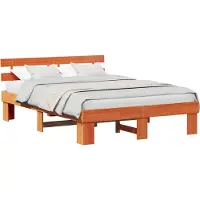 Syfax Bedframe Wasbruin 140 x 200 cm Massief grenenhout