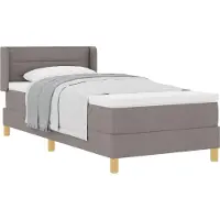 Syfax Boxspringbed met kussen met hoofdeinde Taupe 190 x 90 cm Stof