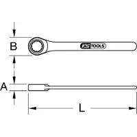 Ks Tools 964.1022 9641022 Enkelvoudige ringsleutel Sleutelbreedte (metrisch) 22 mm