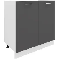 VCM Esilo keuken onderkast 80 cm voor gootsteenwit, grijs.
