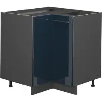 Vicco Fame-Line Hoekonderkasten – 80.5 cm zonder werkblad Donkerblauw hoogglans
