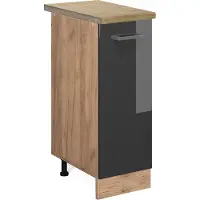 Vicco R-Line Apotheekkast – 30 cm, WB Eik Antraciet Hoogglans