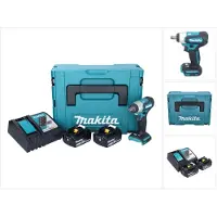 Makita DTW 181 RGJ accu slagmoersleutel 18 V 210 Nm 1/2" borstelloos + 2x oplaadbare accu 6.0 Ah + lader + Makpac