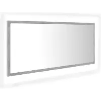 Syfax Badkamerspiegel LED 100x8,5x37 cm acryl betongrijs