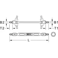Ks Tools 517.0341, Roestvrij staal, Chroom-vanadiumstaal, Recht, 4,3 mm, 205 mm, 115 g