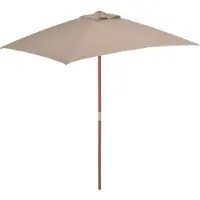 The Living Store Parasol Tuin - 150x200x235 cm - Taupe