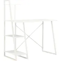 Prolenta Maison Exclusive - Bureau met plankenunit, wit, 102x50x117 cm