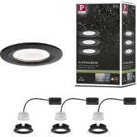 Paulmann 94474 LED-inbouwlamp Set van 3 stuks LED LED vast ingebouwd 18 W Zwart (mat)