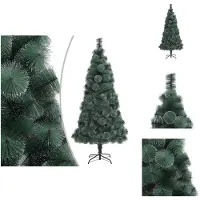 vidaXL Kunstboom - Kunstbomen - Kunstkerstboom - Kunstkerstbomen - Kunstkerstboom met standaard 120 cm PET groen