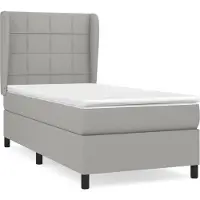 Syfax Boxspring met matras stof lichtgrijs 80x200 cm